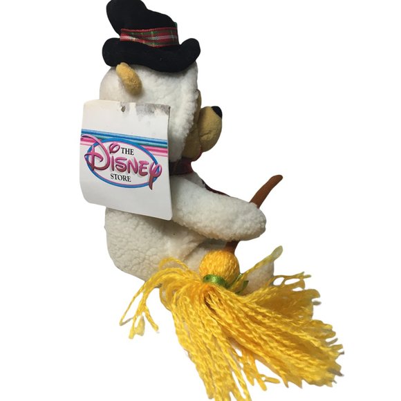 Disney Mini Bean Bag Snowman Pooh Exclusive Plush Beanie Snow Costume TAGS 8" - Picture 2 of 10